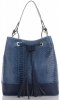 GEANȚĂ DIN PIELE shopper bag Vittoria Gotti denim V344